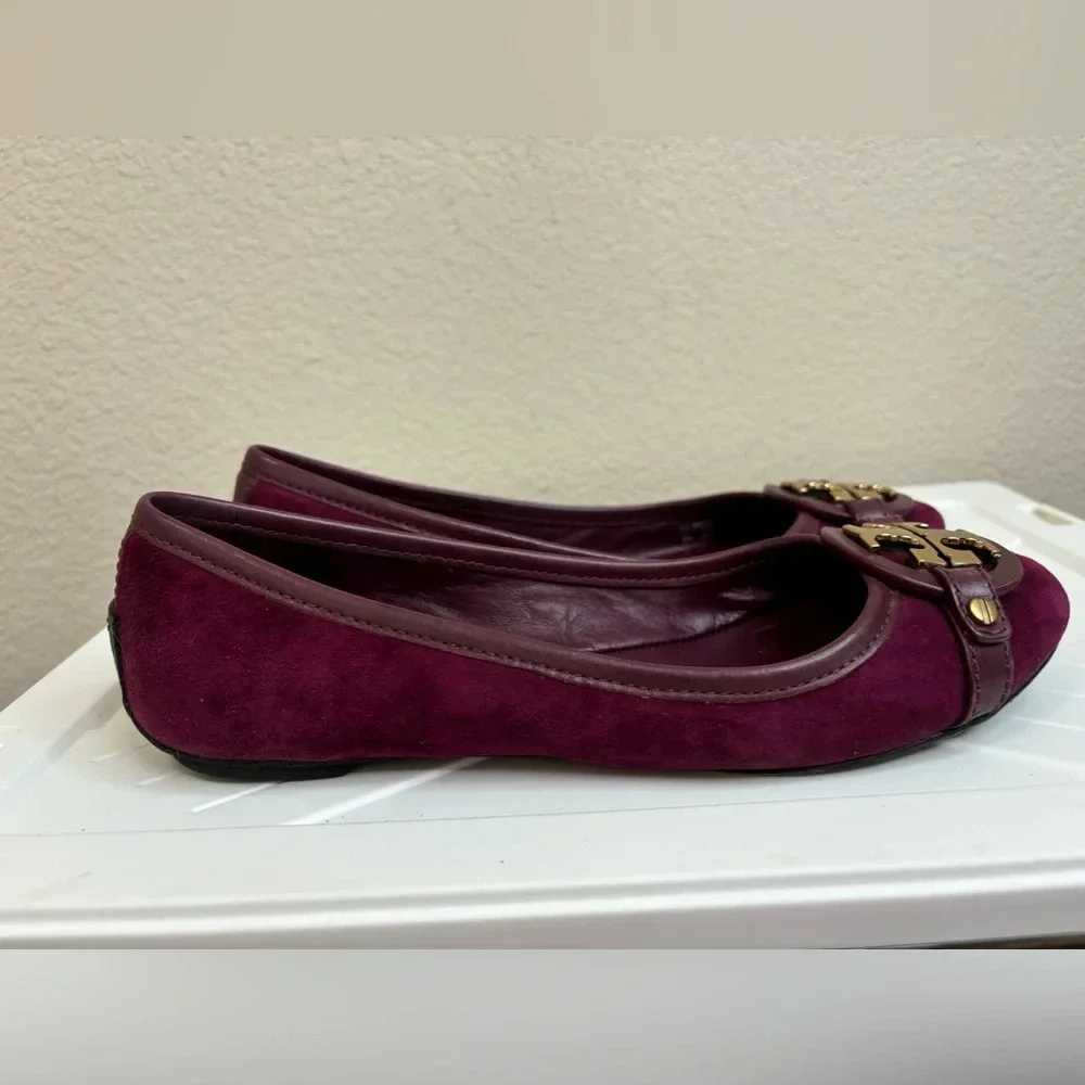 Tory Burch Aaden Flats in Red Wine